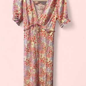 Floral V-Neck Maxi Dress